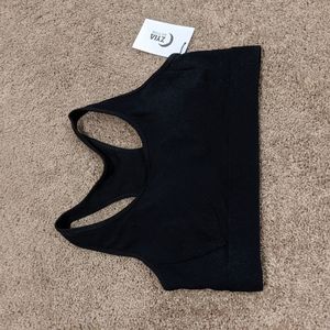 Black Ribbed Premium Adjustable Bra